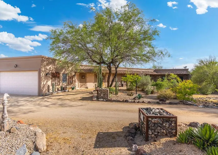 2br Stylish Desert Casita With Workspace Mtn Views Dom wakacyjny *